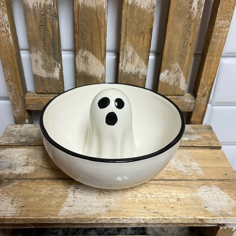 White Ghost Serving Bowl